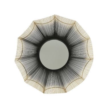 SPECCHIO CON CORNICE A RAGGI D.96X15CM IN METALLO