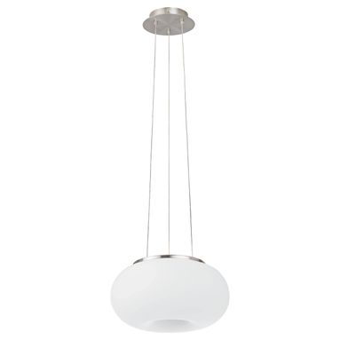 LAMPADARIO PICCOLA2LX60W NICKEL+VETRO EXTRA BIANC