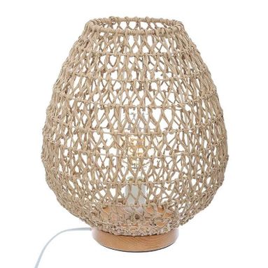 LAMPADA DA TAVOLO INTRECCIATA E27 D.30XH36CM IN CA