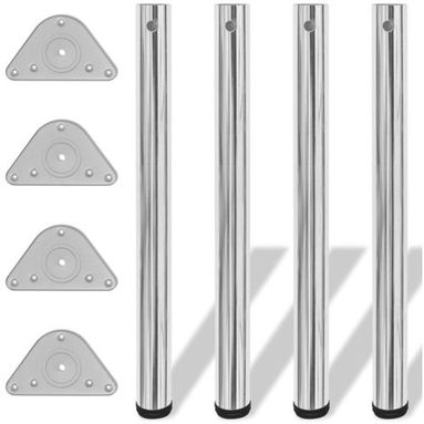 GAMBE TAVOLO CROMATE MM.60 PZ.4