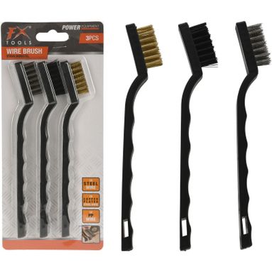 SET 3 SPAZZOLE METALLICHE 17CM
