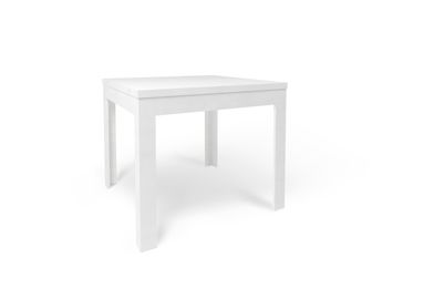 TAVOLO PIEGHEVOLE 90+90 90X90XH75CM STRUTTURA OSSIDO BIANCO FRONTALE OSSIDO BIANCO