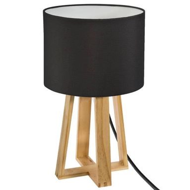 LAMDADA DA TAVOLO MOLU D.20XH35CM NERA CON BASE IN