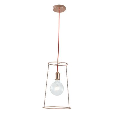 LAMPADARIO FRIDA E27 D.25XH120CM ORO ROSA/ROSSO.