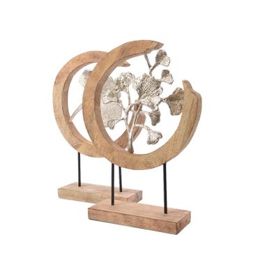 DECORAZIONE CON FOGLIE IN ALLUMINIO E ANELLO IN LE