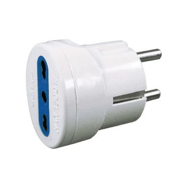 ADATTATORE PRESA BIPASSO 10/106A CON SPINA SCHUKO