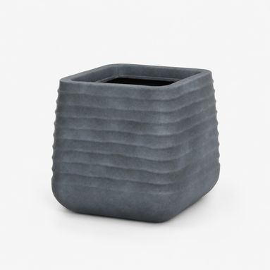 VASO JAMIE 28X28XH27,5CM GRIGIO IN PLASTICA
