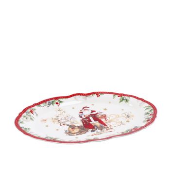 PIATTO PORTATA NATALIZIO 35X24XH3CM..