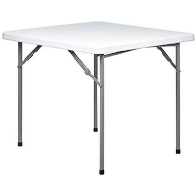 TAVOLO ADOLF 87X87XCM74CM PIEGHEVOLE IN RESINA BIA