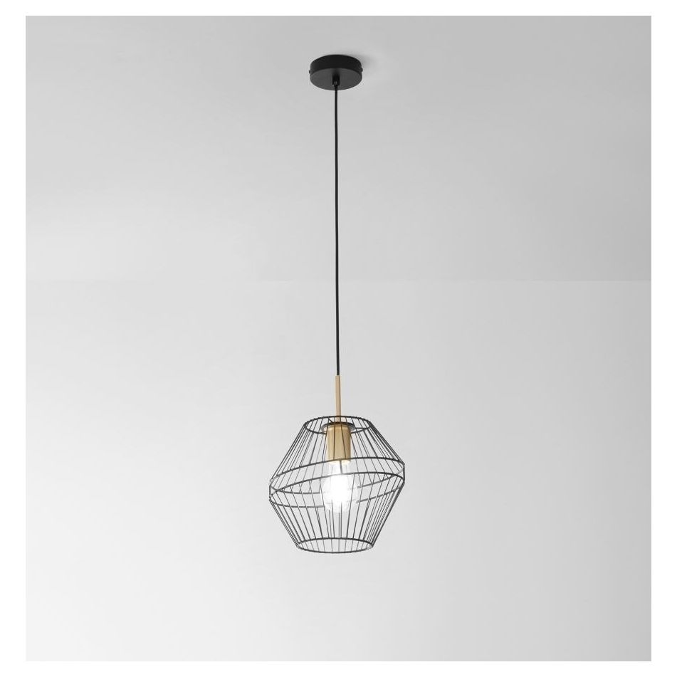 sospensione-kiko-e27-d-dot-25xh150cm-nera-slash-oro