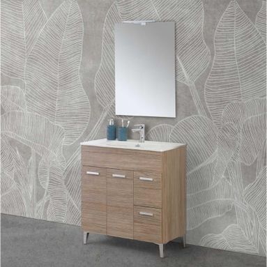 COMPOSIZIONE BAGNO GRETA 80X40XH85,5CM ROVERE
