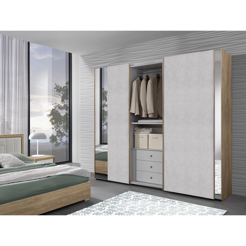 camera-da-letto-armony-noce-slash-cemento-con-armadio