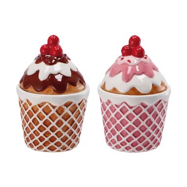 CUPCAKE D.11XH16CM 2 MODELLI IN CERAMICA.