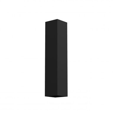 PLAFONIERA CUBE GU10 6X6XH30CM NERA IN METALLO
