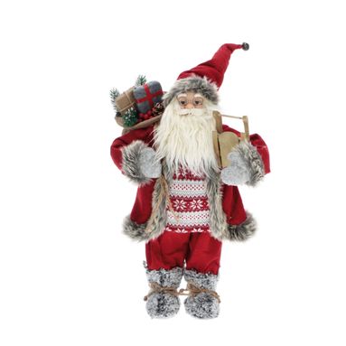 BABBO NATALE H60CM ROSSO CON SLITTINO.