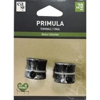 SET 2 TERMINALI PRIMULA NERO-ARGENTO