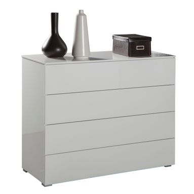 COMO' PRIVILEGIO 108X40XH85CM 4 CASSETTI BIANCO LA