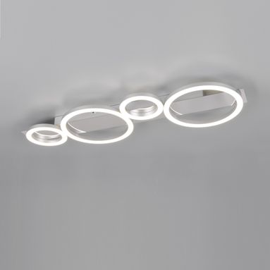 PLAFONIERA LED LUMOS 26W 72CM CROMO E ALLUMINIO