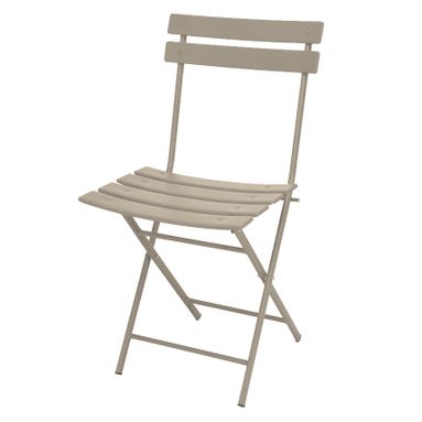 SEDIA BISTROT 48X42H80CM TAUPE IN METALLO