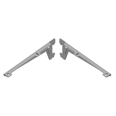 SET 2 MENSOLE ANGOLARI 23CM ALLUMINIO OPACO A 2 GA