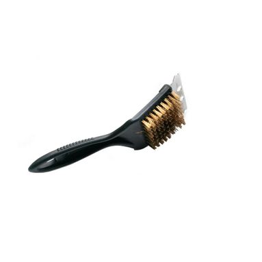 SPAZZOLA BBQ 21CM IN OTTONE.