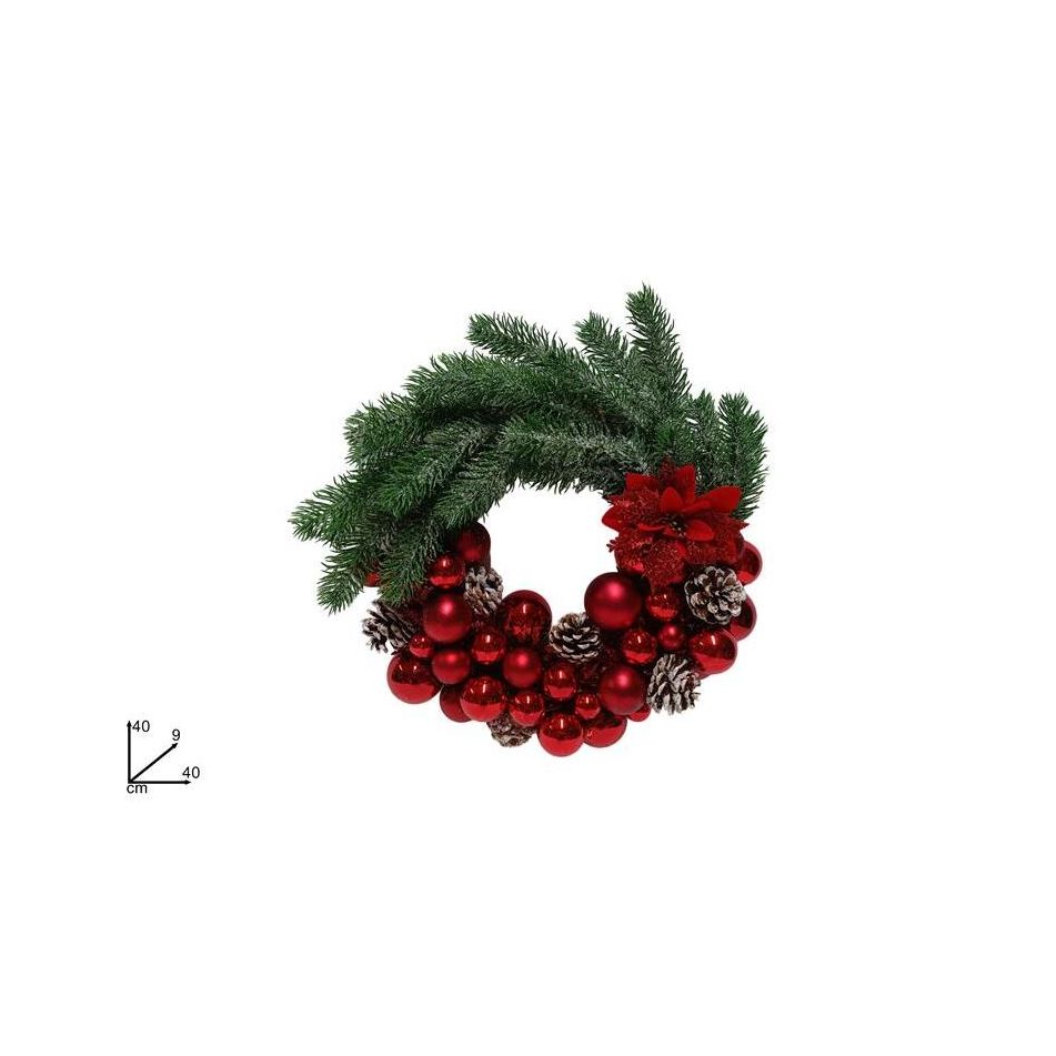 dietroporta-d-dot-40cm-verde-con-sfere-rosse-e-pigne