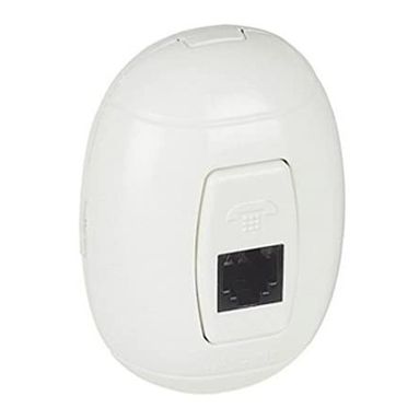 PRESA TELEFONICA RJ11 OVAL BIANCA