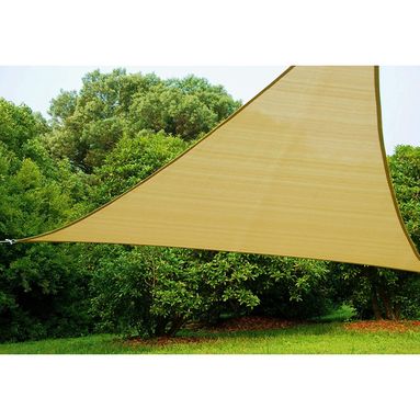 TENDA A VELA TRIANGOLARE 5X5X5M BEIGE IN POLESTERE