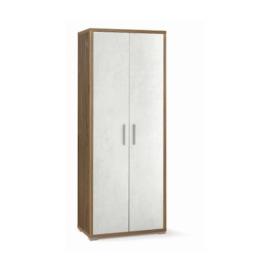 MOBILE 2 ANTE 71X41XH182CM STRUTTURA NOCE STELVIO FRONTALE OSSIDO BIANCO