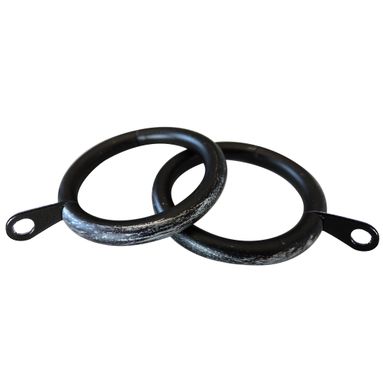 SET 10 ANELLI D.40X32MM NERO ARGENTO