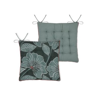 CUSCINO GALETTE PARROT 38X38CM SMERALDO