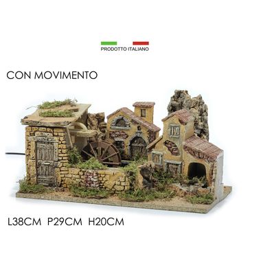 AMBIENTAZIONE CON MULINO A VENTO ELETTRICO.