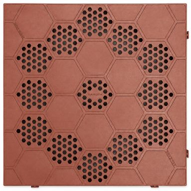 PIASTRELLA 40X40XH5CM ROSSA SEMIFORATA