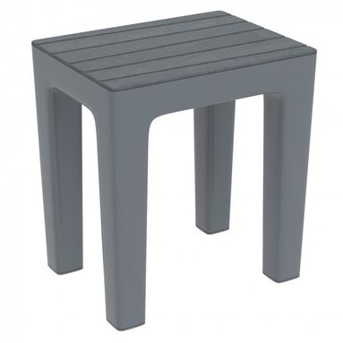 SGABELLO WOODY 38X29XH41CM GRIGIO EFFETTO LEGNO