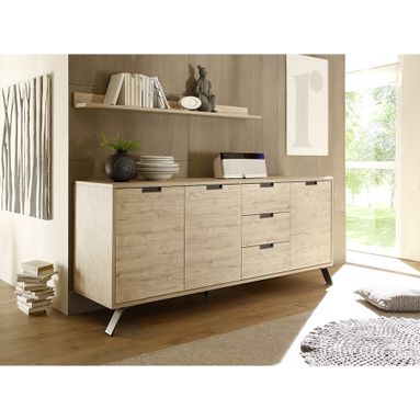 MADIA PALMA 206X50XH85CM ROVERE SHERWOOD CON 3 ANT