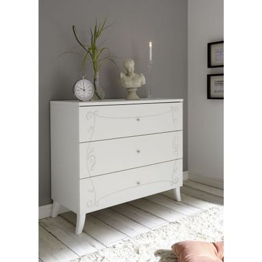 COMO' SOLER 104X45XH92CM A 3 CASSETTI BIANCO AVATA