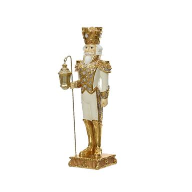 SOLDATO SCHIACCIANOCI H38CM ORO CON LANTERNA