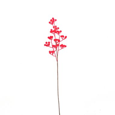 PICK BACCHE ROSSE 78CM FLOCCATE.