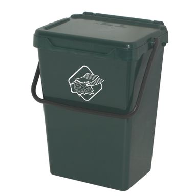 PATTUMIERA 40L VERDE 40X31XH51CM CON COPERCHIO E M