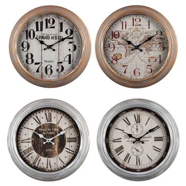 OROLOGIO IN FERRO DA PARETE D.40CM IN 4 COLORI