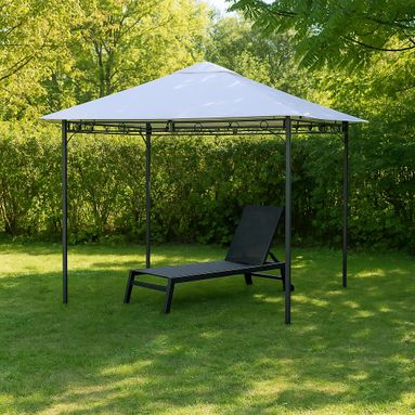 GAZEBO TALETE 3X3XH2,5M BEIGE CON STRUTTURA GRIGIA