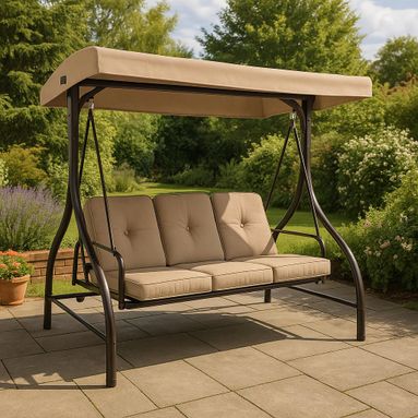 DONDOLO LISBONA 3 POSTI 194X120X173CM CAFFE'