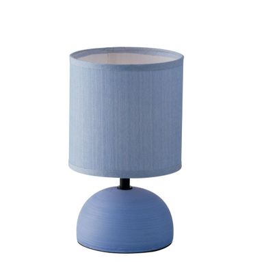 LAMPADA DA TAVOLO FURORE E14 D.14X24CM AZZURRA.