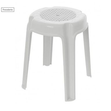 SGABELLO ROCKET 35XH45CM BIANCO IMPILABILE