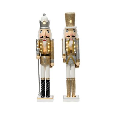 SOLDATO SCHIACCIANOCI H50CM ORO / BIANCO / ARGENTO