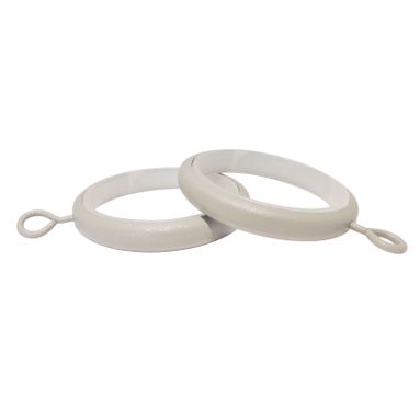 SET 10 ANELLI CON GUAINA E GANCIO D.28MM BIANCO .