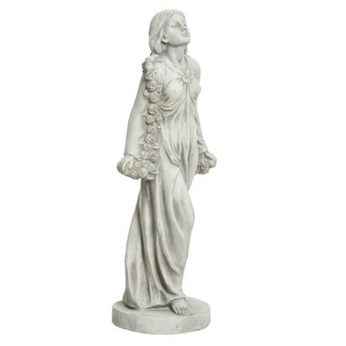STATUA MUSA H113CM BIANCA IN MAGNESIO.