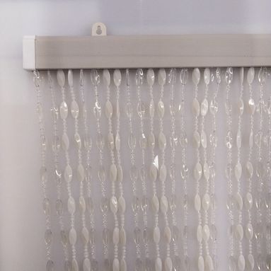 TENDA CON PERLE SOLEIL 100XH220CM GHIACCIO/BIANCO