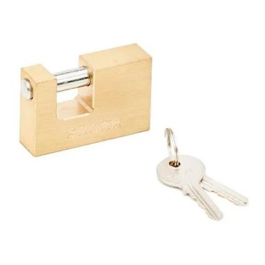 LUCCHETTO RETTANGOLARE IN OTTONE MM.50