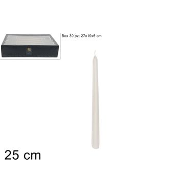 CANDELA LAMINATA 25CM BIANCO